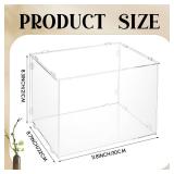 Chunful 5 Sides Acrylic Diorama Kit Large Display Boxes for Dollhouse Room Box Miniatures Figures Collectibles Unfinished 11.8 x 8.3 x 8.7 Inch, Quick Install for DIY Crafts Model Toys