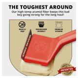 Grill Rescue Griddle Brush Bristle-Free, Heavy-Duty Griddle Cleaner for Flat Tops & BBQ Griddles | Heat Resistant, Safe for Nonstick Surfaces, Cast Iron & Stainless Steel (Griddle brush with scraper)