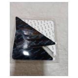 Rabenda 12 Pcs Rug Tape, Non Slip Rug Pads Grippers for Hardwood Floors and Tiles, Reusable Carpet Tape for Area Rugs, Double-Sided Adhesive Rug Stickers Keep Corners Flat (Black)