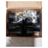 NEWBYTEK M6 Thread Rubber Furniture Leveling Feet Screw in Threaded Furniture Levelers Adjustable Table Chair Levelers Feet Glides for Chairs Tables Cabinet Patio - 8 Pack