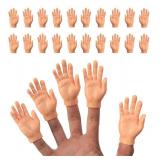 Finger Hands 20 Pack - Premium Rubber Little Tiny Finger Hands Fun and Realistic Design Ideal for Puppet Show, Gag Present, Fun for All Kids