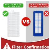 SONGRUI Replacement Parts for eufy robovac 11S, 12, 15T, 15C, 25C, 30, 30C, 35C Slim Carpet Robotic Vacuum Cleaner Hepa Filter Pre-filter Roller Brush Spin Side Brushes Attachment (with Pre-Filter)