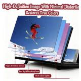 Screen Magnifier for Cell Phone,3D HD Foldable Amplifier Phone for Movies, Videos, and Gaming,Foldable Cell Phone Stand with Screen Amplifier,Supports All Smartphones 12 inch