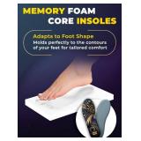 CRUVHEAL Memory Foam Shoe Inserts - for Men and Women - Extra Cushion Insoles - Soft and Comfortable (Men 11 - Women 12)