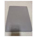 Homing Round Vinyl Tablecloth, Waterproof Spillproof Plastic Flannel Backed Table Cloth, Wipe Clean Table Cover for Dining, Buffet Parties and Camping (Grey, 60")