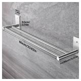 Taozun 24-Inch Bathroom Towel Bar Self Adhesive Double Towel Rack SUS304 Stainless Steel Towel Holder Towel Rail Stick on Wall