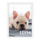 RUN HELIX 11x14 Picture Frame, Wall Gallery Photo Frames,Stable and Sturdy White Frame with High Definition Plexiglass,11x14 Poster Photo Frame,Horizontal and Vertical Formats for Wall Hanging, White