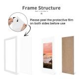 RUN HELIX 11x14 Picture Frame, Wall Gallery Photo Frames,Stable and Sturdy White Frame with High Definition Plexiglass,11x14 Poster Photo Frame,Horizontal and Vertical Formats for Wall Hanging, White