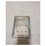 Brushed Nickel Triple Toggle Light Switch Plate