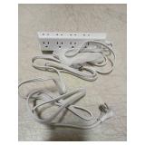 10FT Extension Cord - Power Strip Surge Protector, Flat Plug, Addtam 12 Widely Outlets 3 Sides Outlet Extender, 900J, Wall Mount, Desk Charging Station Compact for Home Office Dorm Room Essentials
