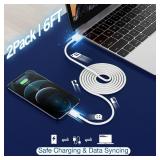 IPhone Charger,Cube iPhone Charger Travel 2Pack 6FT Lightning Cable Cord Quick Fast Charging Cord USB Wall Chargers Travel Plug Adapter for iPhone14/13/12/11/10/X/8 Plus/XR/XS Max/7/SE/iPad,Airpods