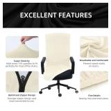 DIVA EN CAMINO DEC Stretch Office Chair Cover with Zipper, Soft Slipcover for Home Office Desk or High Back Chair