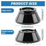 Universal Hair Diffuser Adaptable for Blow Dryers with D-1.5-Inch to 3.15-Inch Folded Hair Blow Dryer for Curly Hairs and Natural Wavy Hai(COLOR:black)