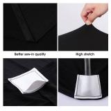 BDDC Table Covers for 6 Foot Tables, Black Washable and Wrinkle Resistant Stretch Tablecloths Rectangle 6ft for Events, Wedding, Banquets, Parties