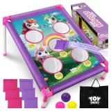 TOY Life Bean Bag Toss Game, Unicorn Toys, Gifts for 5 Year Old Girls, Kids Outdoor Games, Outside Toy for Kids Ages 4-8, Outdoor Toys for Toddlers 3-5, Birthday Gifts for Girl Ages 3 4 5 6 7 8