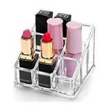 Sooyee Acrylic Lipstick Case - Lipstick Holder & Cosmetic Organizer With 9 Spaces - Clear