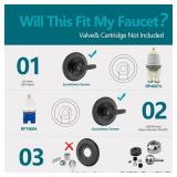 Ultrimkit Shower Trim Kit Replacement for 13/14 Series, Shower Cover Plate with Handle (Valve& Catridge Not Inclued) (Matte Black)