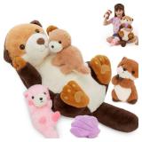 MorisMos 5Pcs Sea Otter Stuffed Animal with Babies,23.6