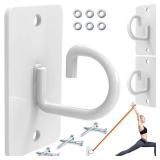 KOMOHOM Resistance Band Wall Anchor,Workout Wall Mount Anchor,Exercise Band Hook,White Workout Band Holder for Home Gym Workout Equipment Accessories,Band Wall Mounts for Workout Band (3PCS)
