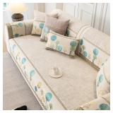 tianxinbaobei Boho Couch Cover, Non Slip Washable Sofa Covers, Chenille Couch Covers Quilted, Bohemian Sofa Slipcovers, Furniture Protector for Armrest and Backrest(White,36"x36",1pc)