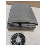 MAGZO Magnetic Thermal Insulated Door Curtain, 48" x 80", Upgraded Oxford Filled with Thicken Cotton, Weatherproofing Insulation Cover Blanket for Winter/Standard Entry Doors, Keep Cold Out, Grey