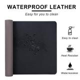 Leather Desk Pad Protector,Non-Slip Desk Pad,on-Slip PU Leather Large Mouse Pad,Easy Clean Desk Protecor Mat,Writing Pad for Office Work/Home/Decor(Black, 23.6" x 13.7")