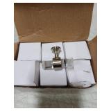 CEYMIO 6 Pack 2 inch Cabinet Handles and Pulls for Cabinets and Drawers, Kitchen Bathroom Bedroom Pull Door Handle Single Hole Distance Glass Crystal Knobs Brushed Nickel