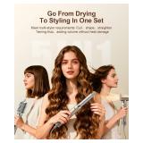Tqcir 5-in-1 Professional Hair Dryer Brush, Powerful Multi-Styler with Auto-Wrap Curlers, Fast Drying Curling Straightening Volumizing Without Heat Damage, Storage Case Best Gift for Girl/Women