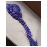 33 Inches Long Purple Braid Anime Costume Wig High Temperature Heat Resistant Silk Fiber Natural Looking Costume Wig for Halloween Party, Cosplay (Small Size)