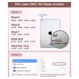 Uppuppy for iPad 9th/8th/7th Generation Case, for iPad Air 3/ Pro 10.5 2017 - Women Cute Girls with Pencil Holder&Stand Clear Cover Girly Flower Floral for iPad 9/8/7 Gen, Air3, Pro 10.5 Inch Case