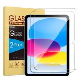 SPARIN Screen Protector for iPad A16 2025 11th (11 Inch) /10th Generation 2022 (10.9 Inch), 2 Pack Tempered Glass for iPad 11/10 Gen, Case Friendly, Anti-Scratch, Touch Sensitive