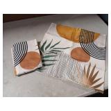 Boho Pillow Covers 18x18 Set of 2 Green Yellow Gold Sunset Throw Pillow Covers Outdoor Decoration Mid Century Bohemian Style Tropical Leaf Pillowcase Farmhouse Decor Cushion Case For Sofa Couch