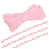 PATIKIL RIC Rac Trim 5mm 28 Yard, Wave Bending Fringe Trim Ribbon Rick Rack Lace Trim Ribbon for Sewing Crafts Clothes Gift Wrapping Party Embellishment, Pink