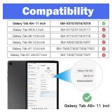BRAECN for Samsung Galaxy Tab A9 Plus Case 11 Inch 2023, Shockproof Hard Duty Case with Screen Protector &360 Rotating Stand&Hand Strap/Shoulder Strap for Galaxy A9 Plus Tablet-Black