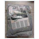 LAMIT Greyish Blue Linen Sheer Curtains 84 inch for Bedroom, Linen Textured Light Filtering Drapes Bronze Grommet Boho Panels for Farmhouse/Living Room, 2 Panels, 52 x 84 Inch