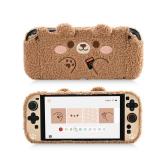 GeekShare Plush Case Compatible with Switch 2 (2025), NS2 Protective Cover for Switch Console and Grip Joy Controller, Plush Bear