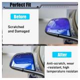 Jaronx Compatible with Tesla Model 3 Side Mirror Cover Replacement 2017 2018 2019 2020 2021 2022 2023 2024 2025, Passenger Side Rear View Door Mirror Cover Caps for Model 3 Accessories(Blue)