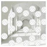 60pcs Volleyball Party Decorations Volleyball Value Foil Swirl Ceiling Hanging Decor Volleyball Sports Cutouts Party Supplies for Sports Birthday Baby Shower Party Favor Indoor Home Office Decor