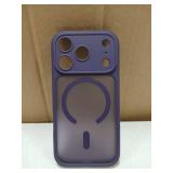 CANSHN Magnetic Compatible with iPhone 17 Pro Case, Upgraded [Full Camera Protection] [Compatible with Magsafe] [Translucent Matte] Shockproof Protective Phone Cover 6.3 Inch - Deep Purple