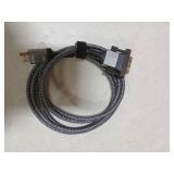 Capshi HDMI A to DVI Adapter Cable 6FT, High-Speed Gold-Plated Plug and Play Bi-Directional Nylon Braid 1080p, DVI to HDMI Adapter for Televison/Monitor/Video Card/Graphics Card