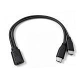 Copnacx USB-C 2-in-1 Splitter Charge Cable, USB Type C Female to 2 USB-C Male Charging Y Cable