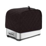 KINMAD Polyester Fabric Quilted Four Slice Bread Toaster Cover Bakeware Protector, Dust and Fingerprint Protection- Best Gift for Mother, Cocoa