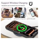 MEGSHI for Wallet Case Compatible with iPhone 17 Pro Max,Multi-Function Detachable 3 in 1 Magnetic iPhone 17 Pro Max Case Wallet,Flip Strap Zipper Card Holder Phone Case with Shoulder Straps (Purple)