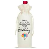 Birthday Wine Gift Bag Set Of 2