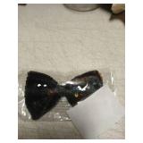 Black Sequin Bow Tie