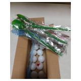 AMENON 12 Player Halloween Games, 12 Halloween Eyeball Egg & 12 Spoon Race Game for Kids Adults, Halloween Party Favors Supplies, Halloween Party Game Toys Outdoor Classroom Carnival Games Treats Gift