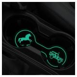 LSAUTO Car Cup Holder Coaster Compatible with Ford Bronco Offroad 2021-2025, Silicone Car Decorative Water Coaser, Bronco Car Accessories (White)