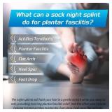 Plantar Fasciitis Night Splint Sock with Massage Ball for Plantar Fasciitis Relief, Soft & Comfortable Foot Brace for Achilles Tendonitis Heal Spur Foot-drop Flat-arch for Women and Men, Medium-Green