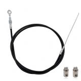 Nowkont 1 PC Car Throttle Control Assembly, Looped 71-inch Throttle Control Cable with Sleeve Cable, Modification Replacement Repair Parts, Suitable for Most Cars, Karts, and Bicycles (Black)