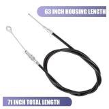 Nowkont 1 PC Car Throttle Control Assembly, Looped 71-inch Throttle Control Cable with Sleeve Cable, Modification Replacement Repair Parts, Suitable for Most Cars, Karts, and Bicycles (Black)